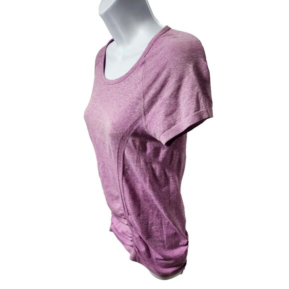 Athleta Women’s Athletic Top | Sky Magenta, Ruched, Short Sleeve, Size M, GUC - Picture 4 of 9